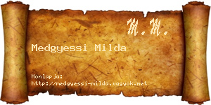 Medgyessi Milda névjegykártya